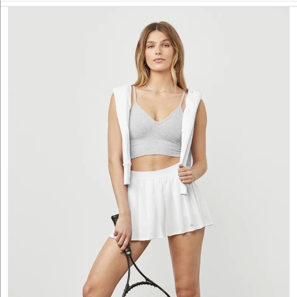 Aloyoga NWT White Varsity Tennis Skirt